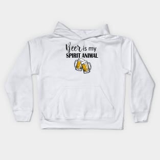 Beer Is My Spirit Animal Kids Hoodie